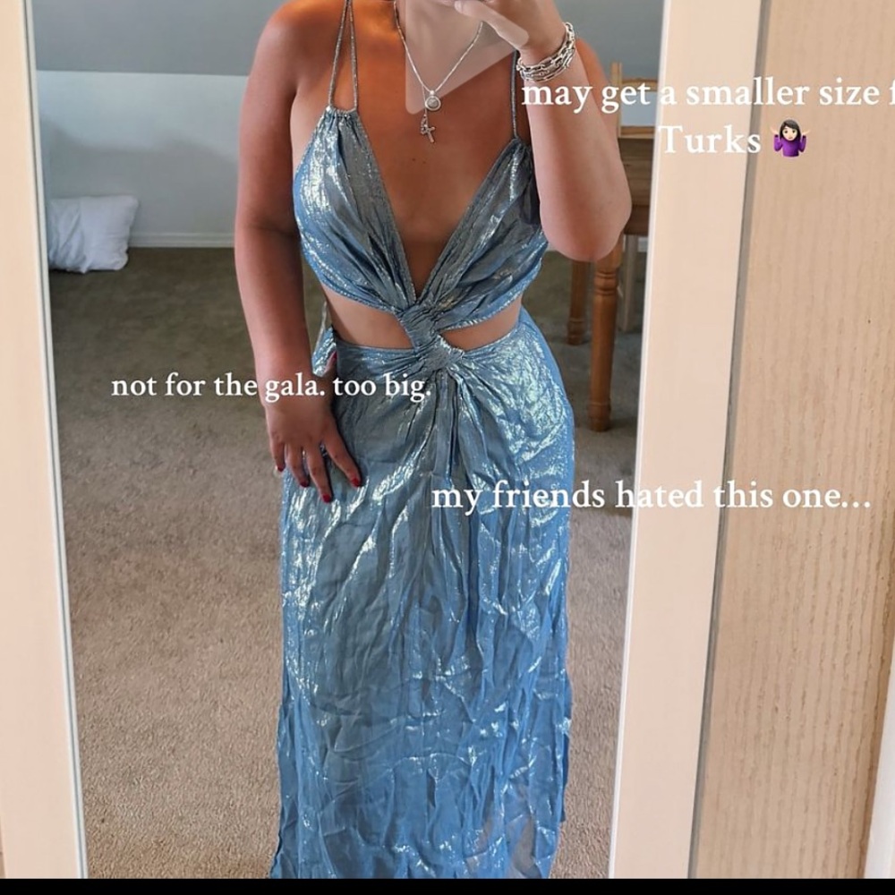 Shimmering Blue “Sundress” Dress